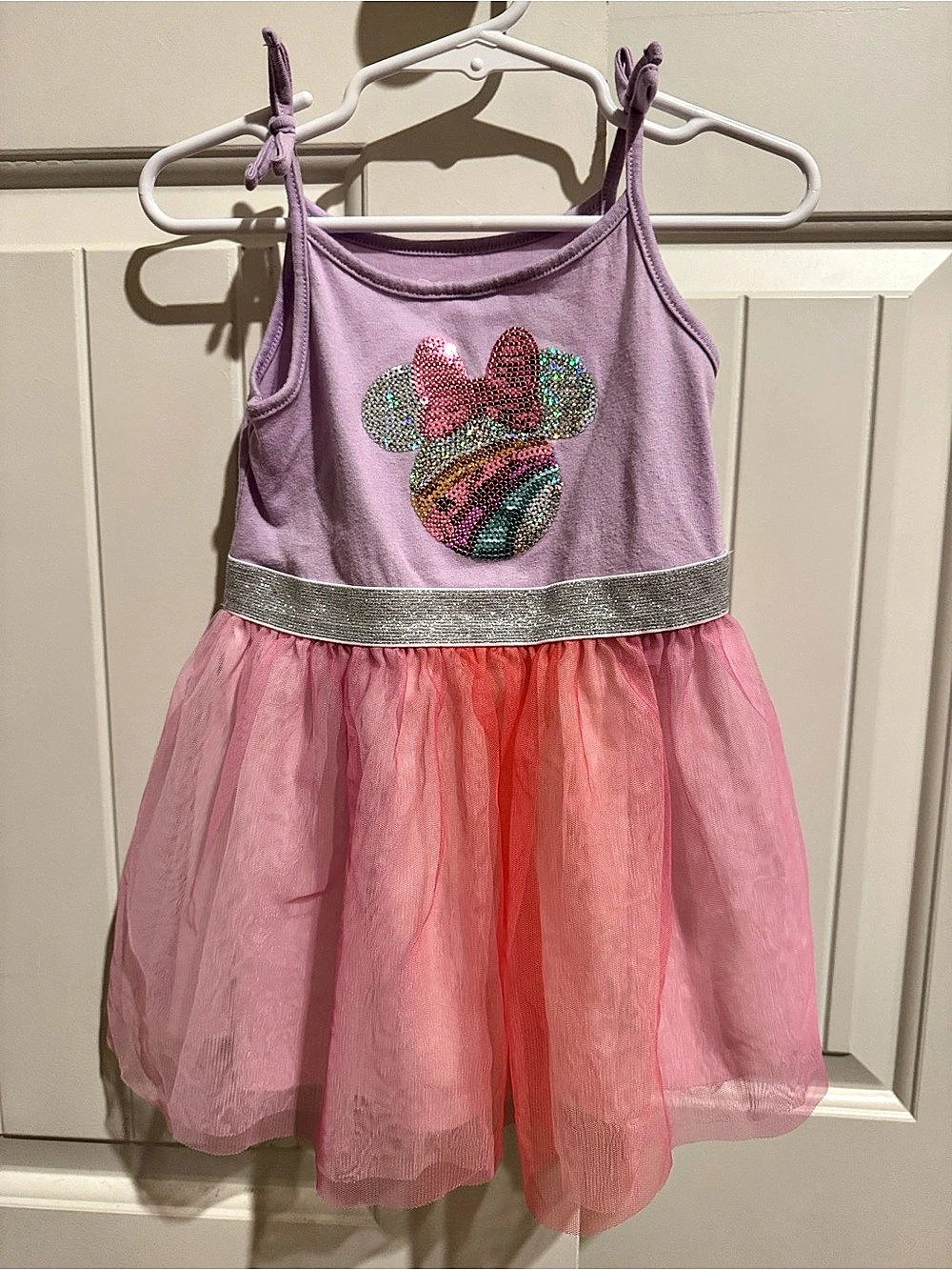 Jumping Beans Girls Minnie Mouse Sequin Tulle Dress – Pink & Lavender